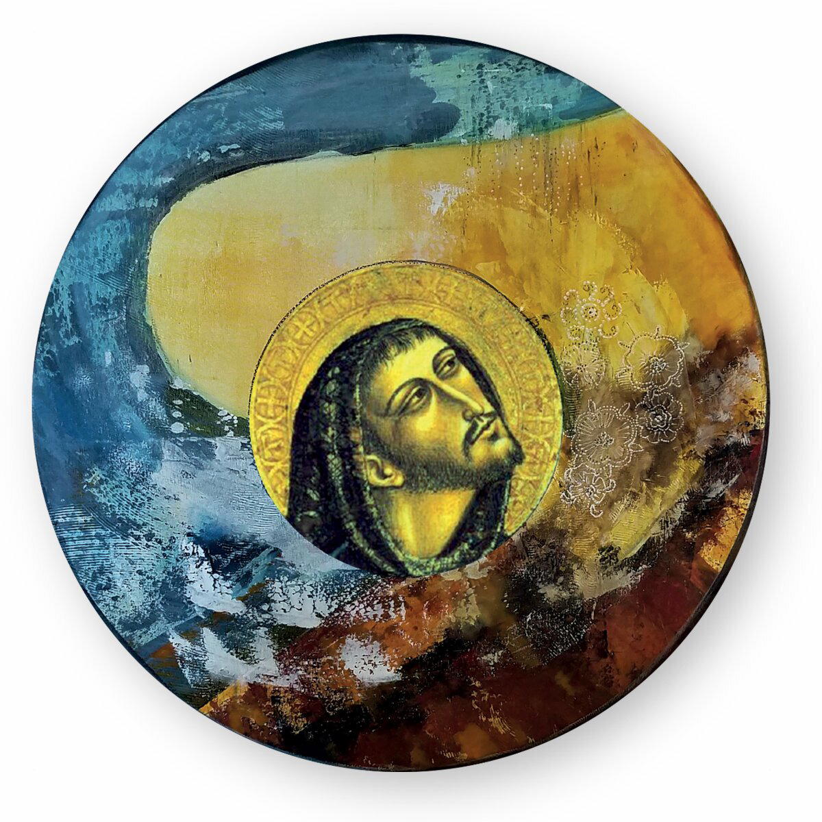 Autocollant Rond "François d'Assise" 