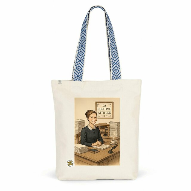 Sac éthique en toile " La positive attitude" - Image