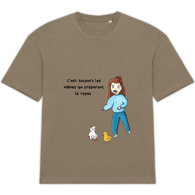 T-shirt Humour "C'est toujours les mêmes qui préparent le repas" BDP - La Vengeance Subtile - Image