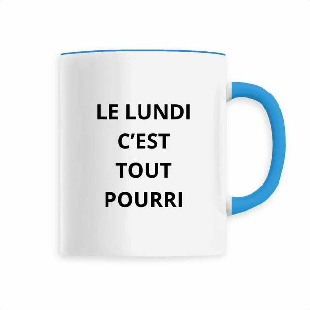 Mug céramique "LE LUNDI C'EST TOUT POURRI" - Image