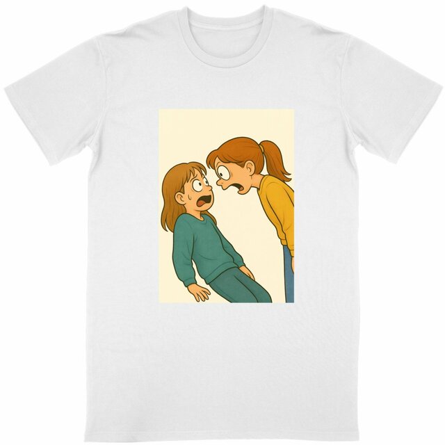 T-shirt  coton "REGARDE-MOI DANS LES YEUX QUAND TU PARLES DAN S MON DOS"