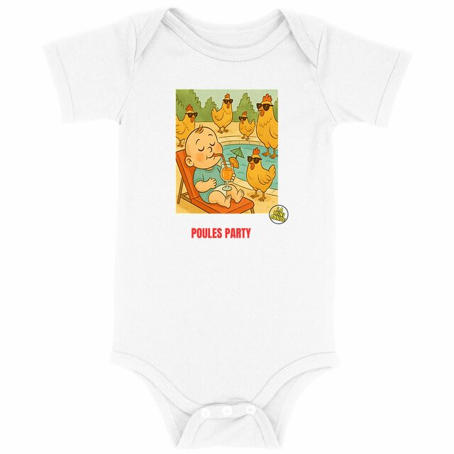 Body bébé " POULES PARTY" - Image