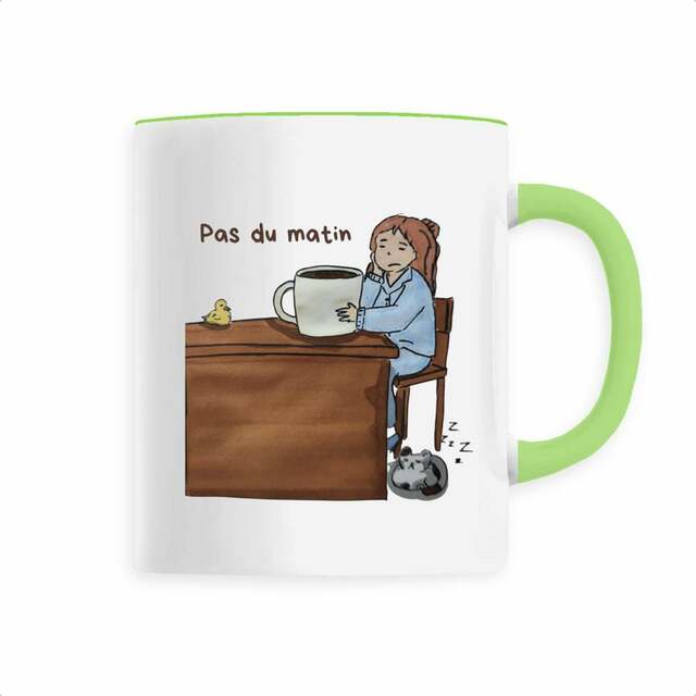 Mug humour "Pas du matin" : L'hymne des Anti-Réveils. idéal pour cadeau