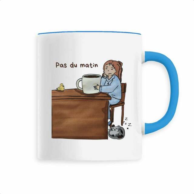 Mug humour "Pas du matin" : L'hymne des Anti-Réveils. idéal pour cadeau - Image
