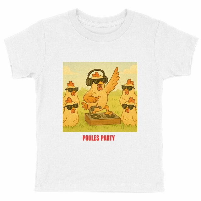 T shirt POULES PARTY - Image