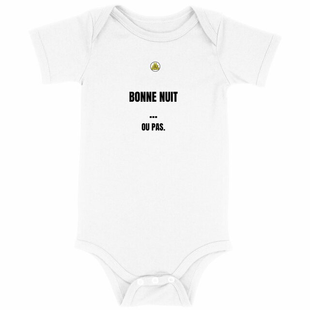 Body bébé " BONNE NUIT... OU PAS" - Image