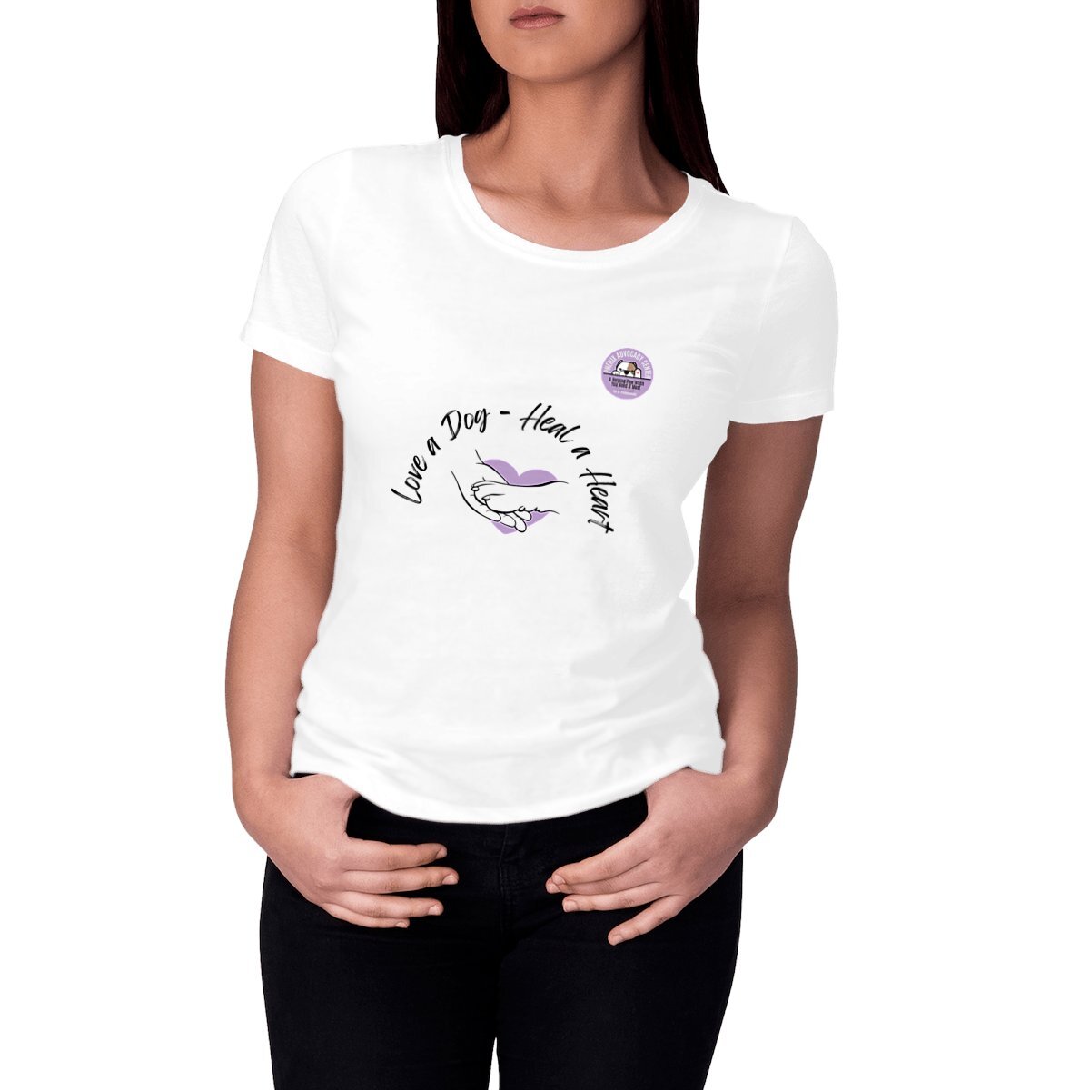 Image front Women's t-shirt - Love a Dog - Heal a Heart