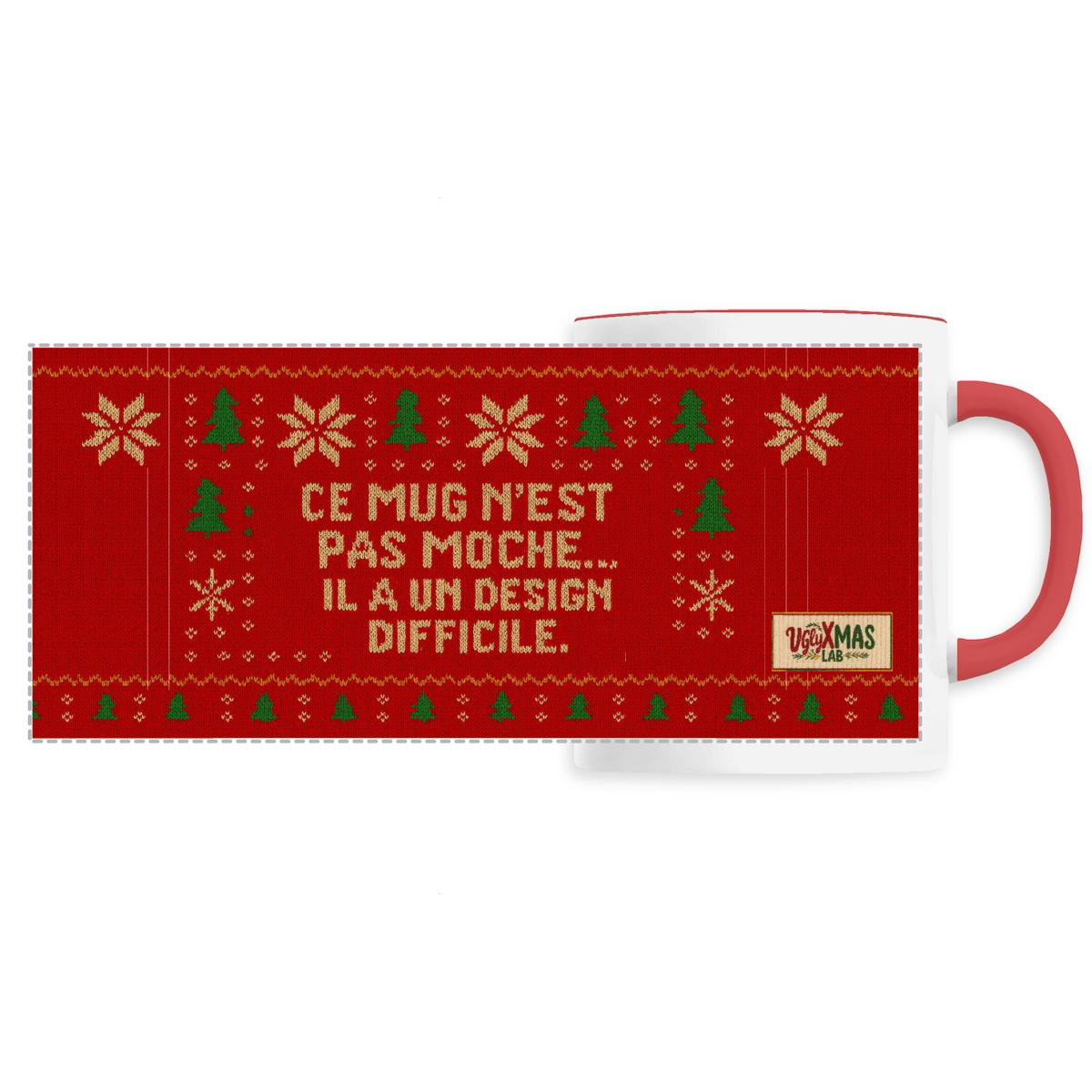 Mug panoramique – Design difficile (édition Ugly Xmas Lab) - Image