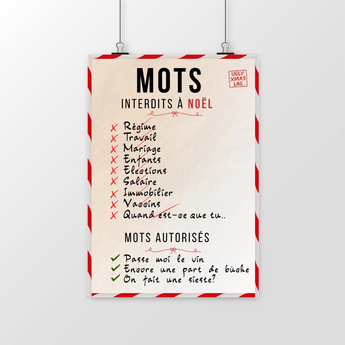 Poster “Mots interdits à Noël”