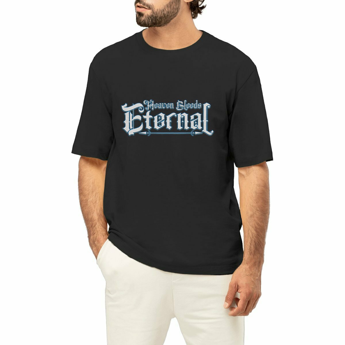 T-shirt Black Unisexe Heaven Bleed Eternal V1