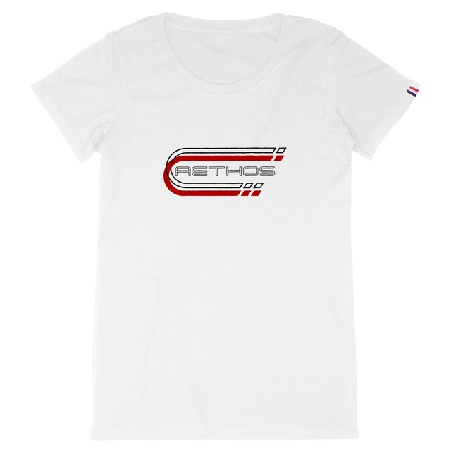 Image front T-shirt Femme Made in France Aethos x Automobile : courbe 