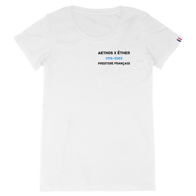 Image front T-shirt Femme Aethos x Éther – Hommage à l’avion supersonique français