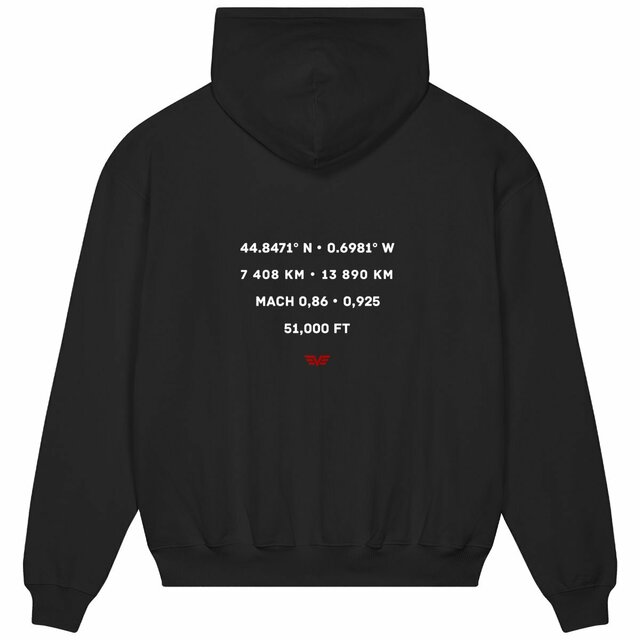 Image back Sweat à capuche Unisexe Oversized Aethos x aviation d'affaires