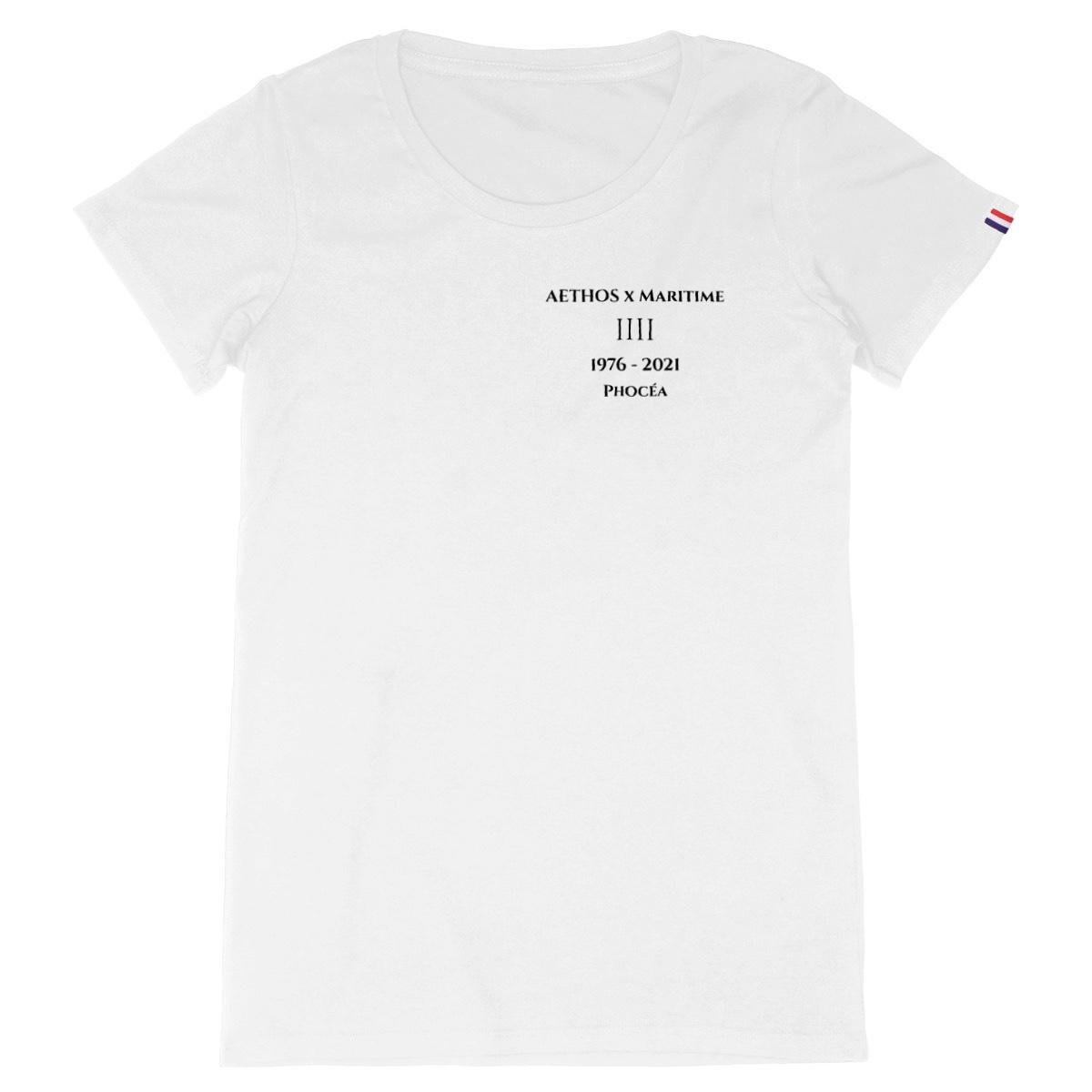 Image front T-shirt Femme Made in France Aethos x Maritime - Hommage au Phocéa