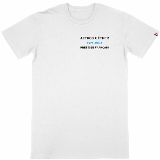 Image front T-shirt Homme Aethos x Éther - Hommage à l’avion supersonique français