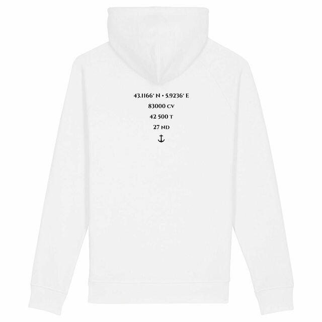 Image back Sweat à Capuche Aethos x Maritime - Hommage au Porte-Avions Français
