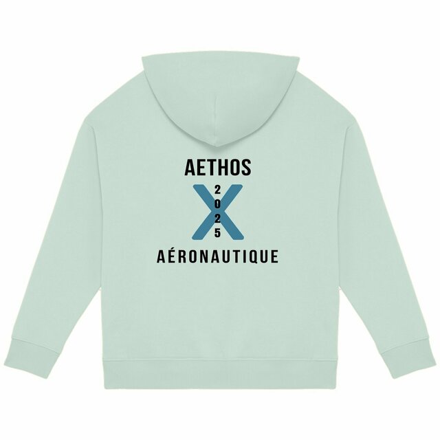Image back Sweat à capuche Unisexe Oversized Aethos x Aéronautique - Mach 10