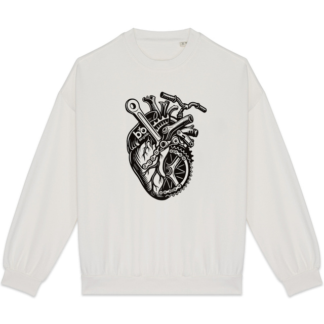 Image back Sweat "Battements mécaniques" adulte  unisexe - visuel noir