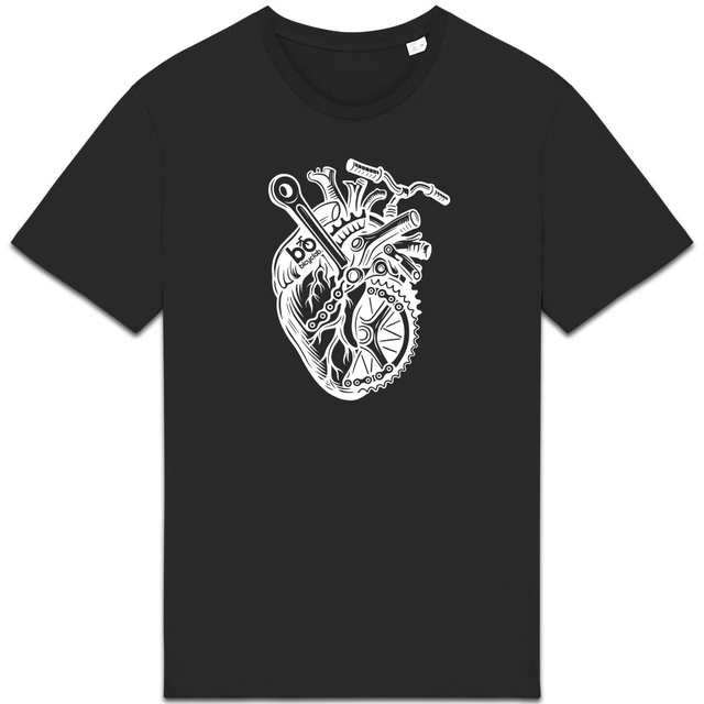 Image back T-shirt "Battements mécaniques" adulte unisexe - visuel blanc