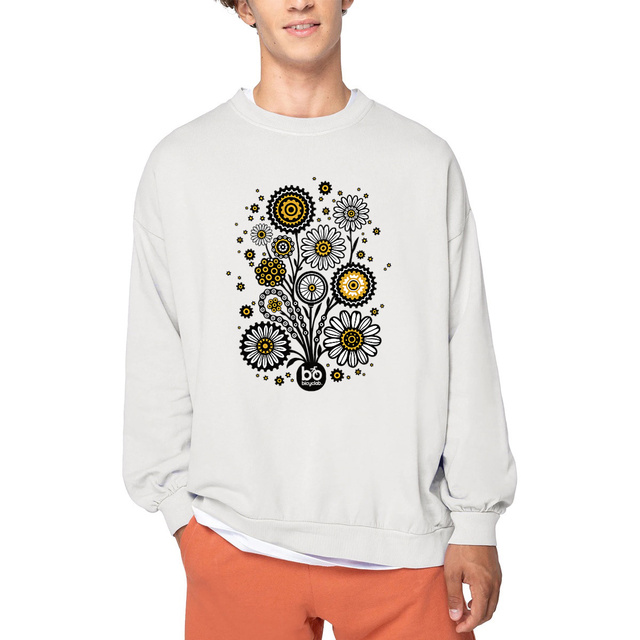 Image front Sweat-shirt "Fleurs de pignon" adulte unisexe