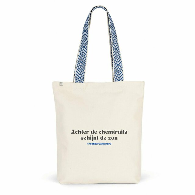 Achter De Chemtrails  - Tote Bag Blauw