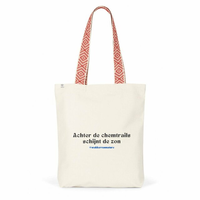 Achter De Chemtrails  - Tote Bag Blauw - Image