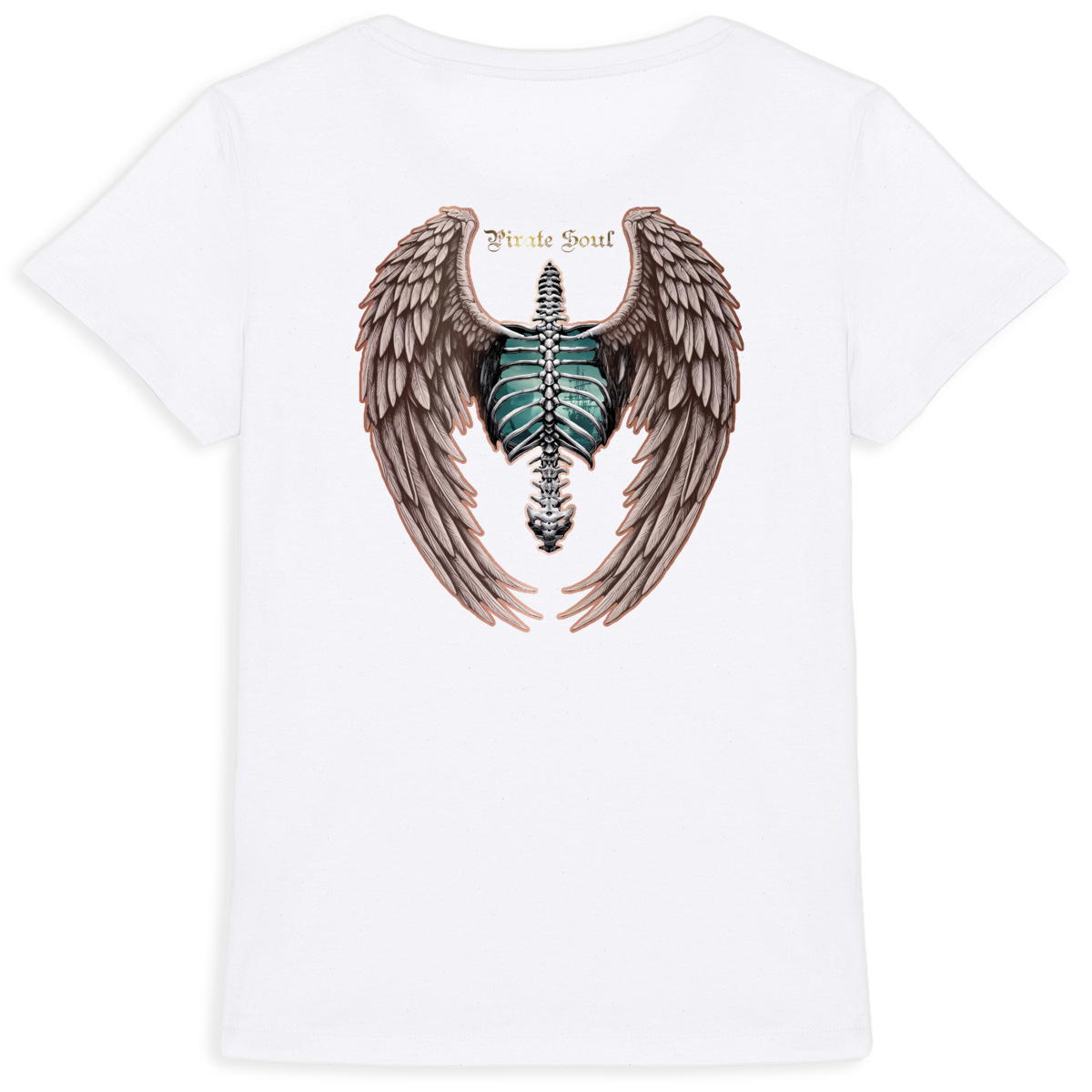 Image back WOMAN WINGS PINK GOLD