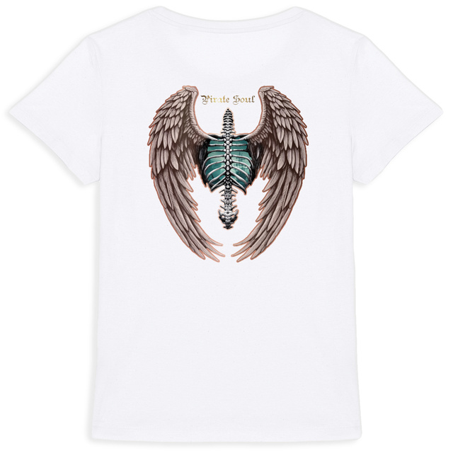 Image back WOMAN WINGS PINK GOLD