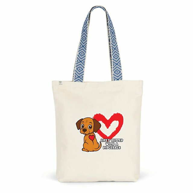 Sac de plage personnalisé Life's better with a ridgeback  - Image