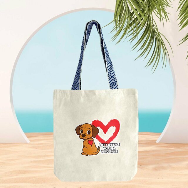 Sac de plage personnalisé Life's better with a ridgeback 
