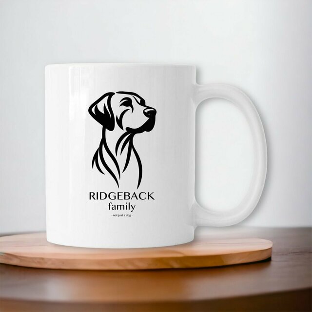 Mug céramique personnalisé Ridgeback family : pour les amoureux des Ridgebacks 