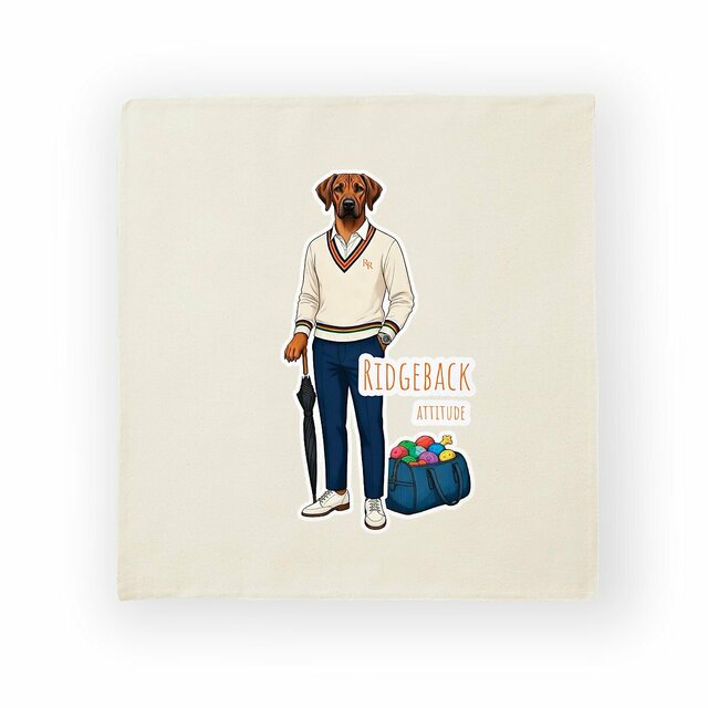 Housse de coussin en coton - Ridgeback attitude  - Image