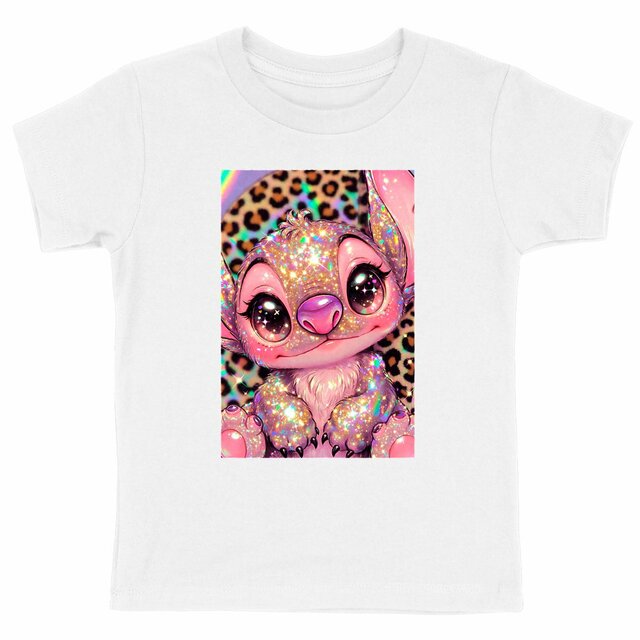 T-shirt Enfant Epais : Personnalisé Stitch à Paillette - Image