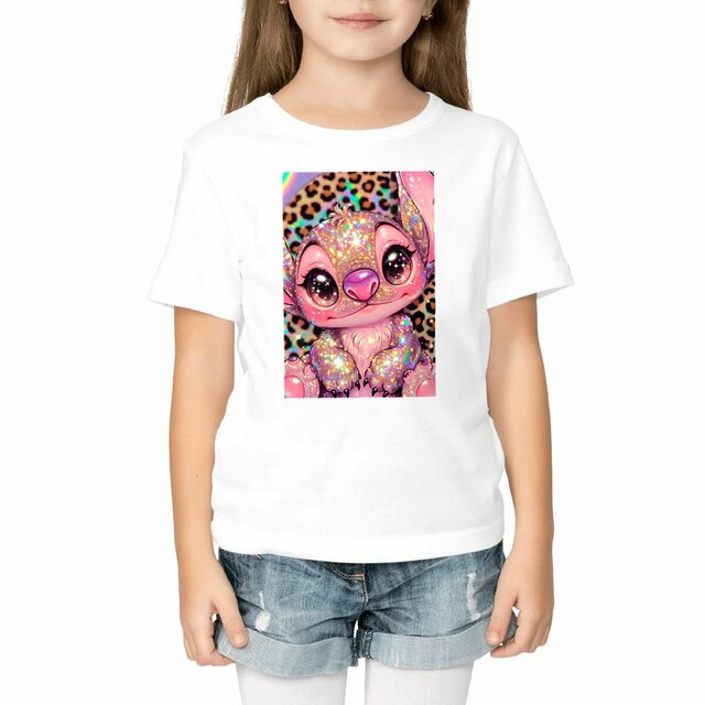 T-shirt Enfant Epais : Personnalisé Stitch à Paillette
