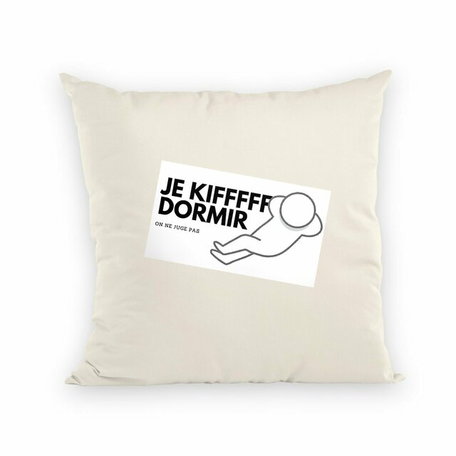 Image front coussin je kiff dormir 
