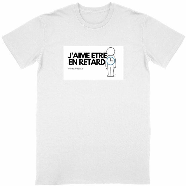 Image front  j'aime être en retard 