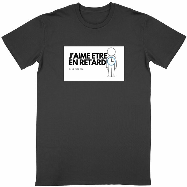Image back  j'aime être en retard 