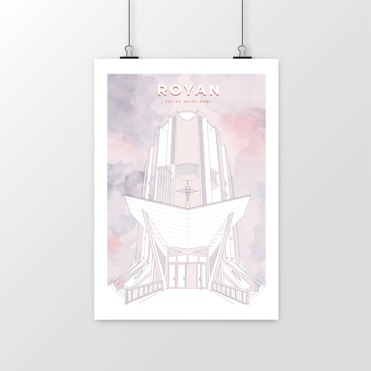 Image front Église Notre-Dame Royan - Crépuscule d'été