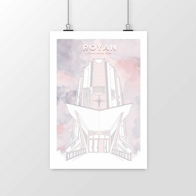 Image front Église Notre-Dame Royan - Crépuscule d'été