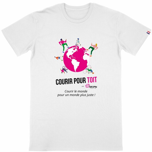 Image front T-shirt "Courir le monde" | Made in France | Homme