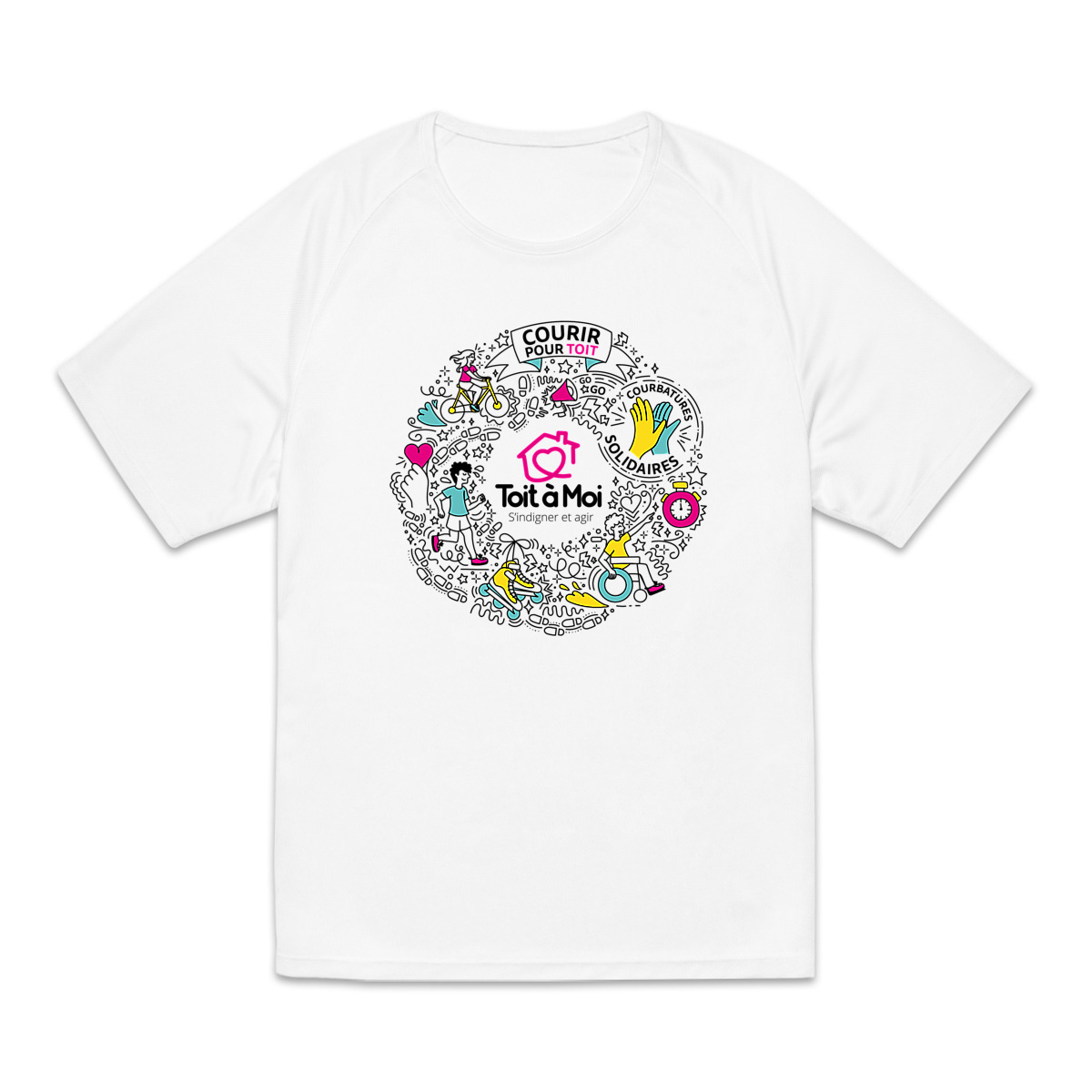 Image front T-shirt technique Courir pour Toit 2026 - Homme