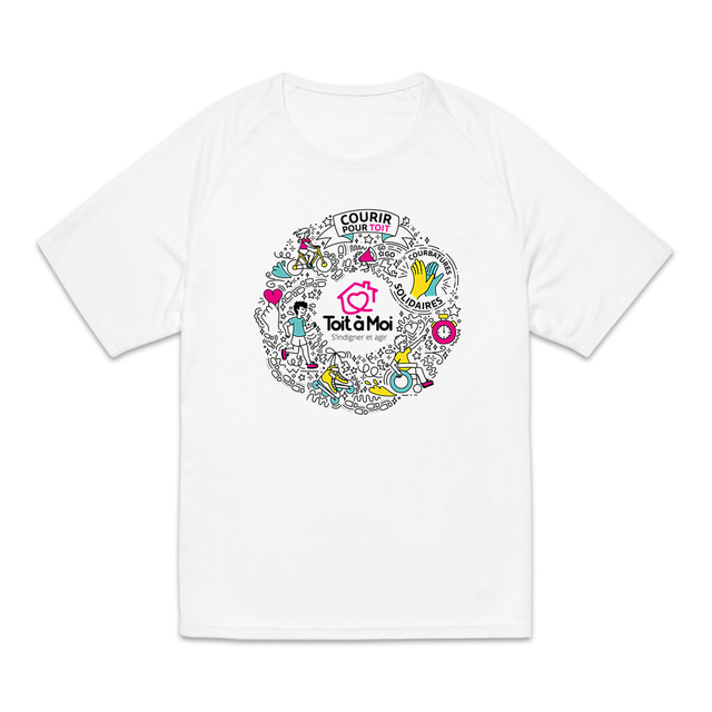 Image back T-shirt technique Courir pour Toit 2026 - Homme