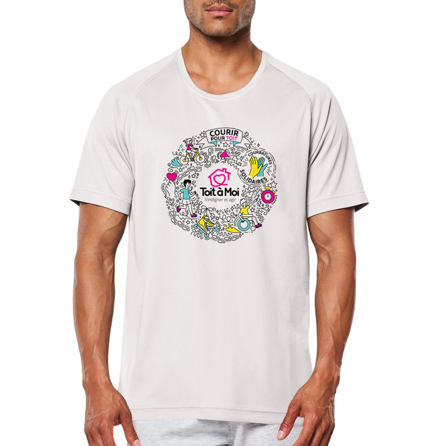Image front T-shirt technique Courir pour Toit 2026 - Homme