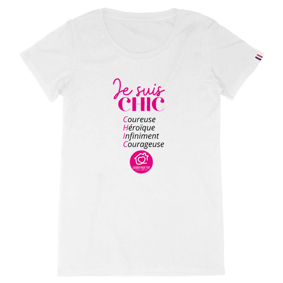 Image front T-shirt "Je suis chic" | Made in France | Femme