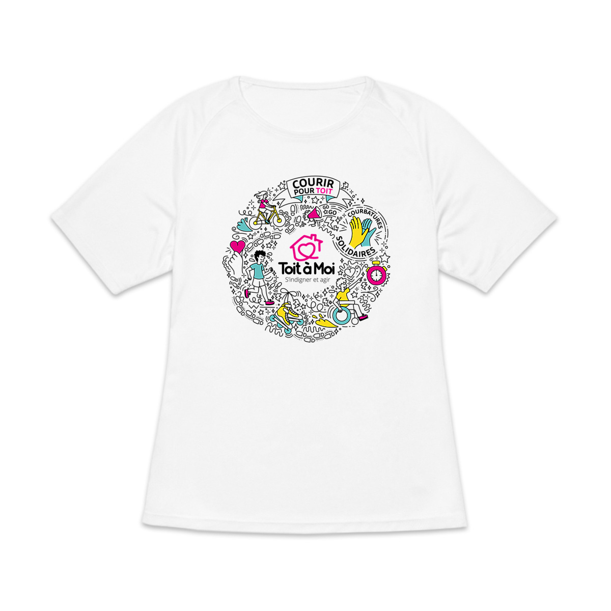 Image front T-shirt technique Courir pour Toit 2026 - Femme