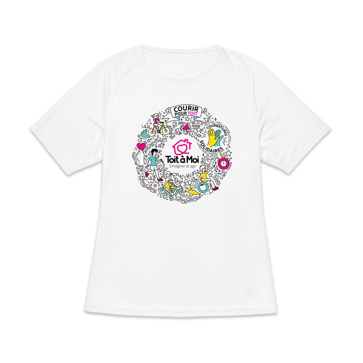 Image back T-shirt technique Courir pour Toit 2026 - Femme