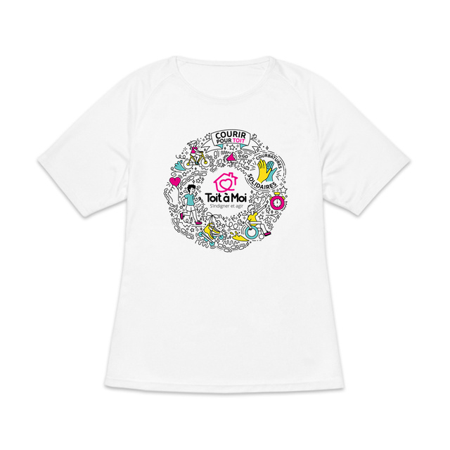 Image back T-shirt technique Courir pour Toit 2026 - Femme