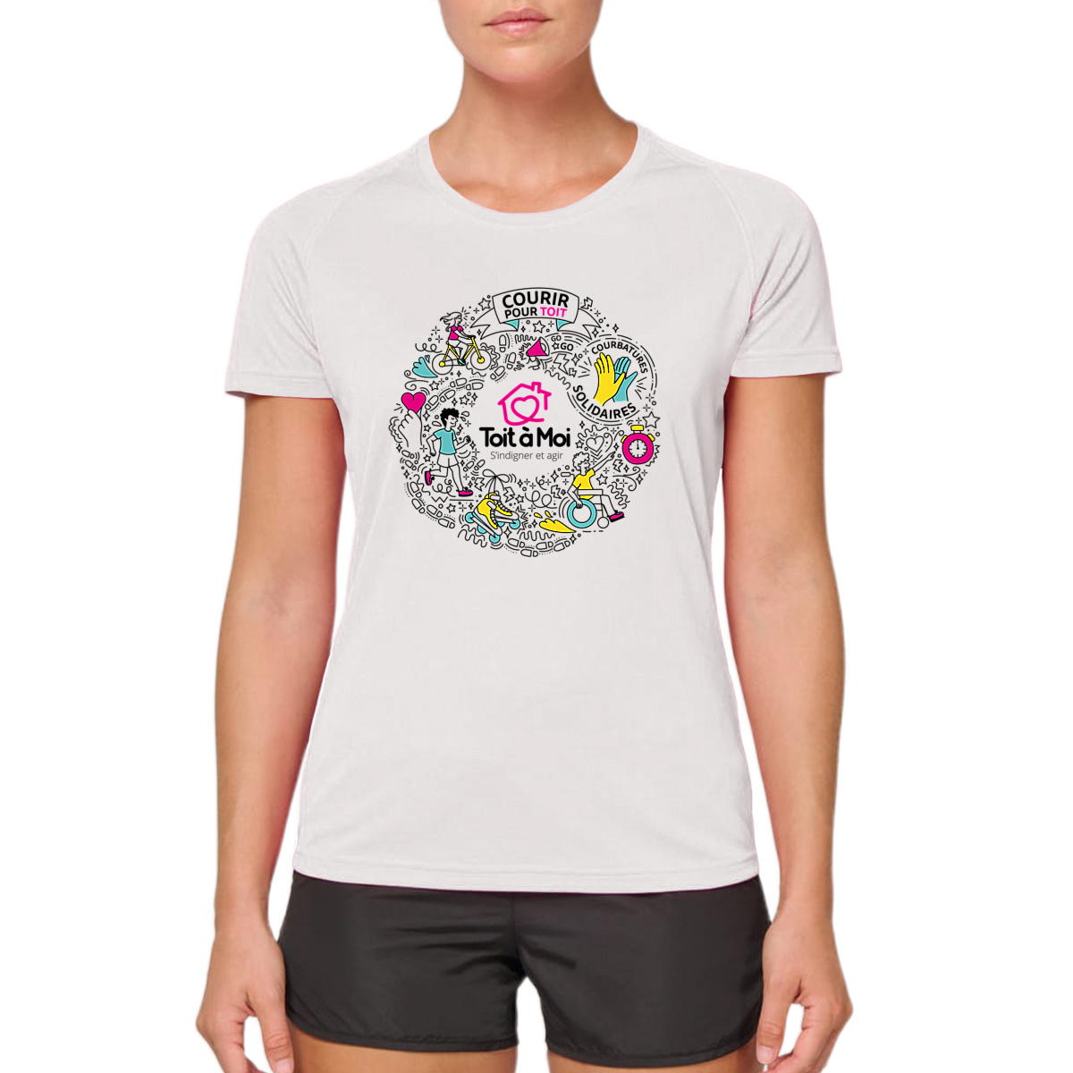 Image front T-shirt technique Courir pour Toit 2026 - Femme