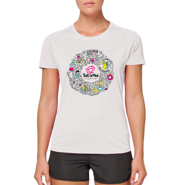 Image front T-shirt technique Courir pour Toit 2026 - Femme