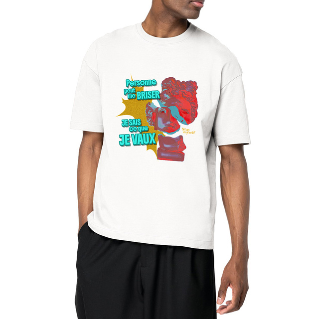 Image front T-shirt Oversize - STATUER no excuses - Moi même